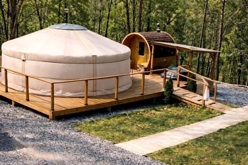 Burlington Cabin | Authentic Mongolian Yurt with Hot Tub Near Deep Creek Lake, West Virginia