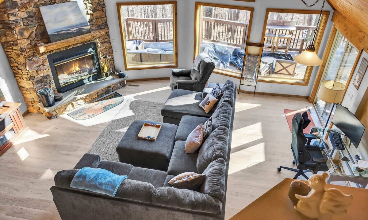 The Woods Ski Chalet | Cabin w/hot tub, fire pit & deck