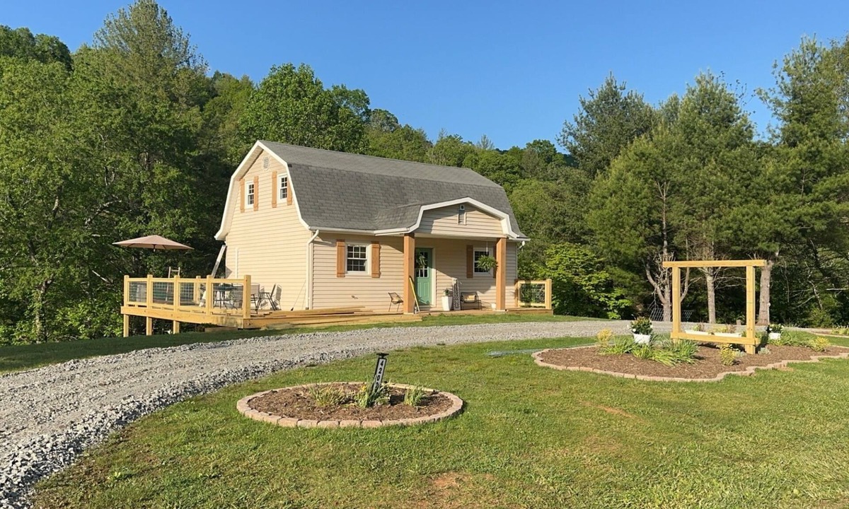Laurel Springs Other | Charming farmhouse with 3 bedrooms and WiFi, AC by mountain stream and pond