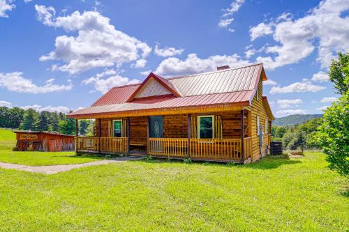 Piney Creek House | Deck & Scenic View: Historic Cabin in Piney Creek!