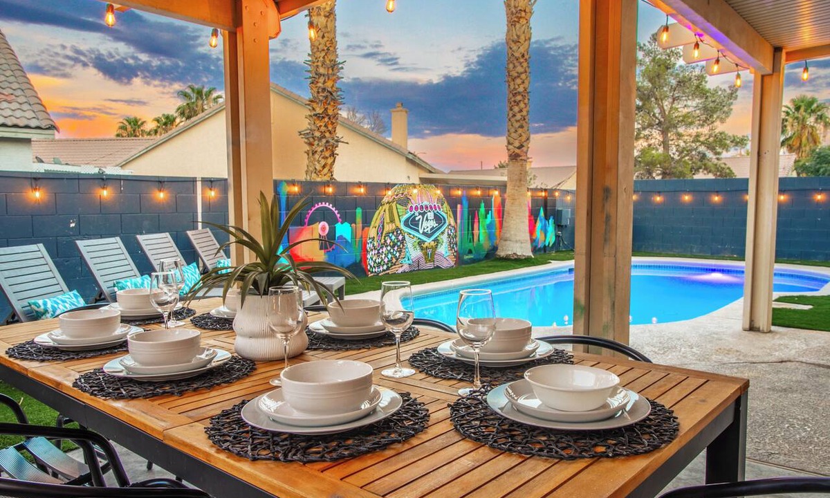 North Las Vegas House | Modern 5BD Home w/Gated Pool and Arcades!