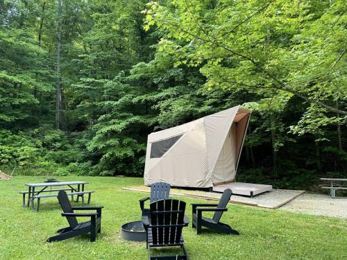 Hitchins Other | Modern Safari Tent Rental with AC and Trails in Grayson, Kentucky