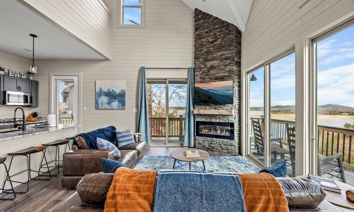 Sevierville Cabin | NEW Lake View Indoor Pool Sleeps 14 Hot Tub