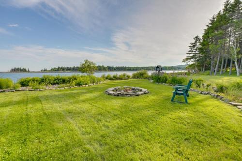 Prospect Harbor House | Waterfront Prospect Harbor Cottage: Yard, Fire Pit