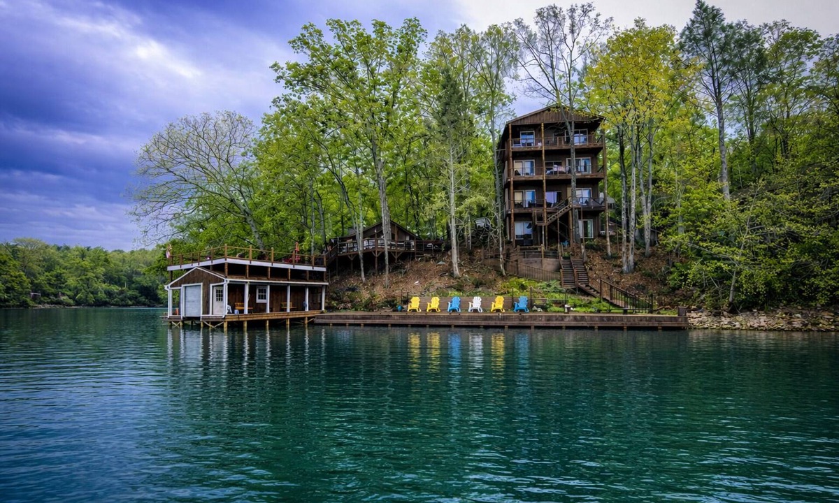 Lake Lure House | White Oak Point | Two Historic Lakefront Cabins on Lake Lure