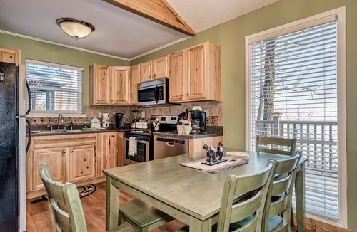 Chalet Village North Cabin | 2 King Suites Near Downtown Hot Tub 3 Pools Dog Friendly Mountain View