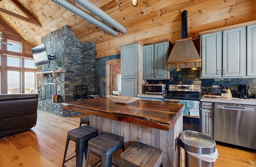 Elk Park House | 60 Acre mountaintop retreat w/game room, chef's kitchen & fireplace