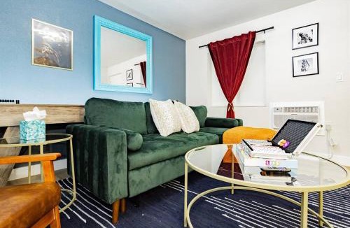 Gateway District House | Arts Dist. Strip-View Balcony Suite | Games + Desk
