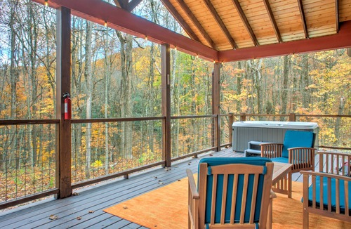Skyland House | Baby Bear Cabin on Bearwallow Mountain | Hot Tub, Fire Pit, EV Charger