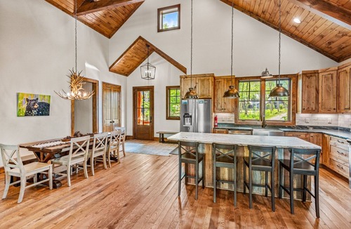 Banner Elk House | Blue Ridge View at Eagles Nest: Hot tub, luxury, pool table, views, firepit, pet friendly!