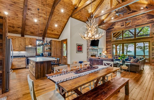 Banner Elk House | Blue Ridge View at Eagles Nest: Hot tub, luxury, pool table, views, firepit, pet friendly!