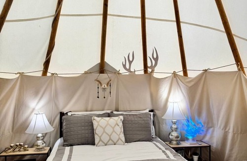 Farmers Resort | Buck Wild Teepee at The Edge—Unique Riverfront Glamping in Salt Lick, KY