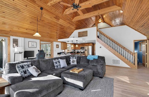 The Woods Ski Chalet | Cabin w/hot tub, fire pit & deck