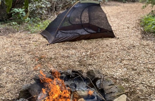 Zirconia RV Rental | Campsite 1 - Creekside on 38 acres -biking and hiking trails
