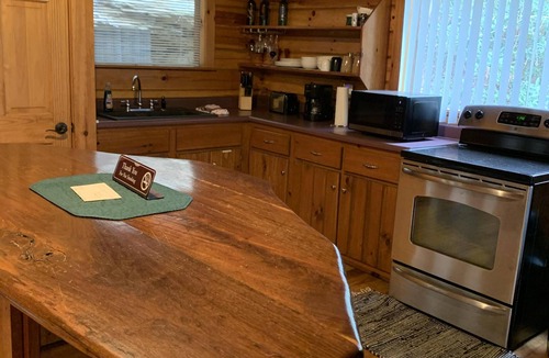Rogers Cabin | Cozy secluded cabin with rock overhand and Wi-Fi