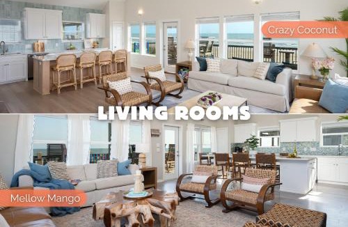 Port Bolivar House | Double Beachfront Bliss | 2 Side-by-Side Homes | 8BR | 2 Spas | Sleeps 24