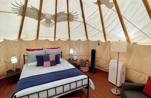 Farmers Resort | Free Bird Teepee at The Edge—Unique Riverfront Glamping in Salt Lick, KY