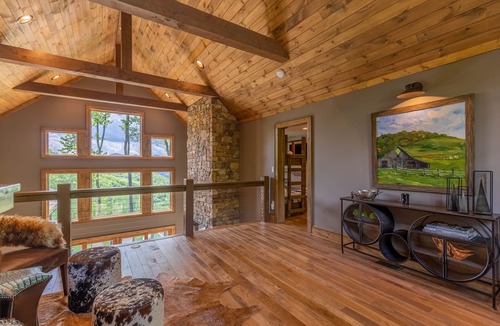 Banner Elk Cabin | Howling at the Moon - 4Bed 4 bath with hot tub in Eagles Nest with views, fire pit, game room