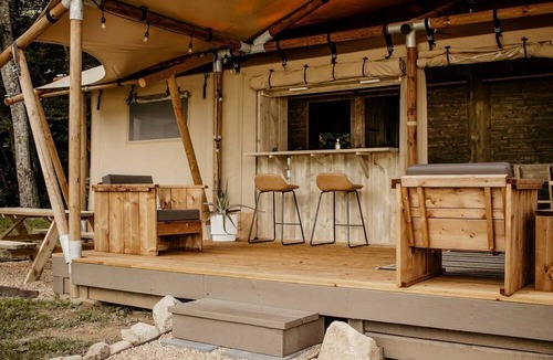 Flag Pond RV Rental | Incredible Safari Tent Perfect for Family Getaways in Erwin, Tennessee
