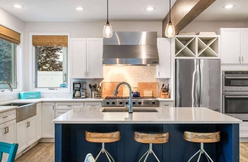 South Haven House | Lakefront A-Frame Estate | Private Beach | Hot Tub