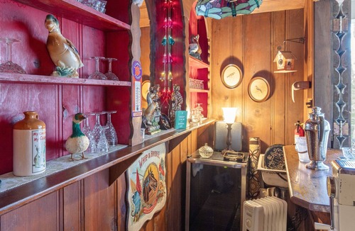 Lake Lure Cottage | Lakeview Lodge - Screened Porch with Lake View, Fire Pit, Fireplace, Dog Friendly