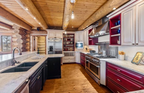 Three Peaks House | Log Masterpiece with 5 Master Suites, Pool Table, Hot Tub