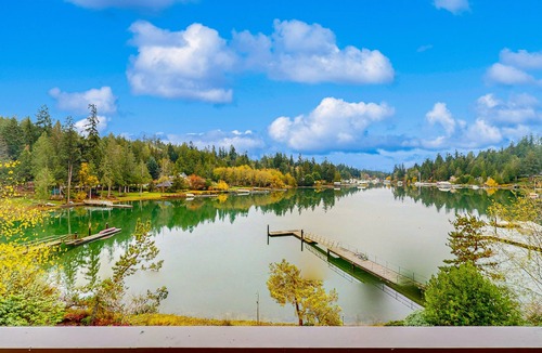 Rollingbay House | Luxury waterfront home with hot tub, dock, game room, and stunning views