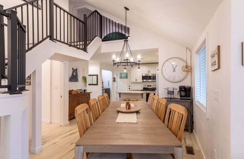 Newland House | Mill Timber Lodge: Creekfront home, dog friendly, firepit, yard, deck, WiFi & grill!