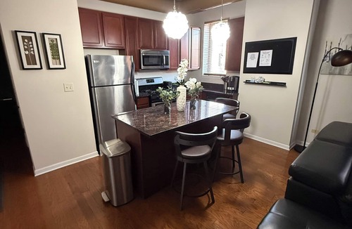 Tri-Taylor Apartment | Modern 2BR, Private Elevator, Near United Center and Secure Parking
