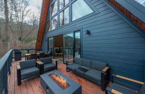 Asheville House | Modern A-Frame Cabin with Panoramic Views Hot Tub Family Friendly