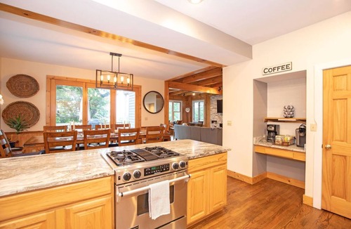 Fairview Cabin | Modern Lodge close to Asheville NC with mountain views, hot tub & fire pit.