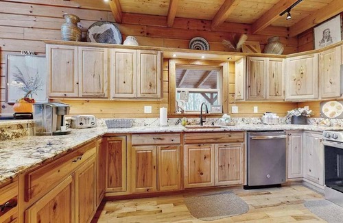 Maggie Valley House | Mountain Chic Home and Ski Lodge with Deck, Fireplace, and Firepit