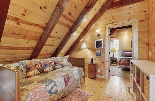Maggie Valley House | Mountain Chic Home and Ski Lodge with Deck, Fireplace, and Firepit