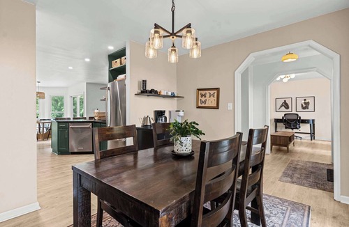 Linden House | Mountain Views w/Hot Tub, 95” TV & Trail Access