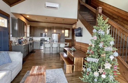 Chalet Village North Ski Chalet | NEW, Contemporary Chalet With Stunning VIEWS! HUGE Decks, Game Room, Fire Pit