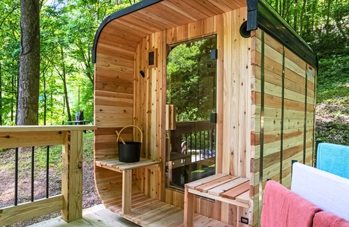 Ansted Cabin | New River Cabin Retreat: Sauna, Game Room, Creek & ATV Trails