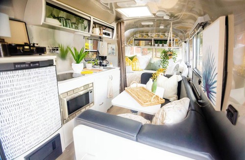 Newland Cottage | Petite Airstream Cottage w Private Hot Tub & Wellness Courtyard Access 30 acres