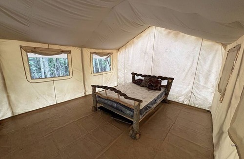 Lenoir RV Rental | Private Glamping Tent on 180 Acres with Mountain Trails & Stargazing Near Lenoir, NC
