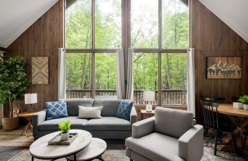 The Woods Ski Chalet | Renovated cabin w hot tub & fire pit