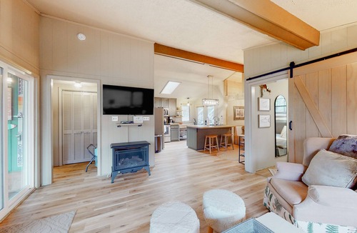 Newland Cottage | Renovated country cottage with pool access, furnished deck, & firepit