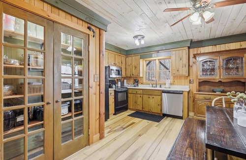 Zionville Cabin | Secluded Forest Cabin with Cozy Porch w/Hot Tub!