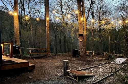 Elk Garden Cabin | Secluded Off-Grid A-Frame Cabin with Creek Access near Abrams Creek, West Virginia