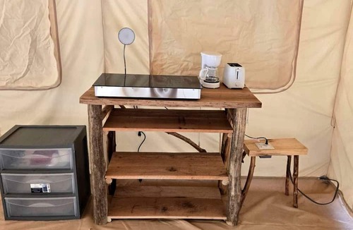Lenoir RV Rental | Secluded Off-Grid Glamping Tent on 180 Acres near Ponds & Forest Trails, Lenoir, NC