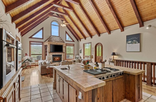 Banner Elk House | Stoneledge Manor - Creek with Pond - Mountain Views - Pool Table