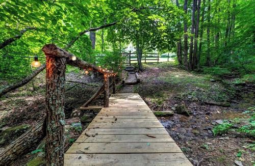 Roan Mountain Cabin | Storybook Cabins in the Woods - 1BR w/Loft - Creek - Fairy-Lit Path - Romantic