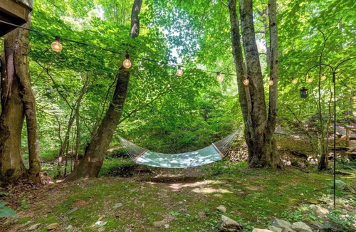 Roan Mountain Cabin | Storybook Cabins in the Woods - 1BR w/Loft - Creek - Fairy-Lit Path - Romantic