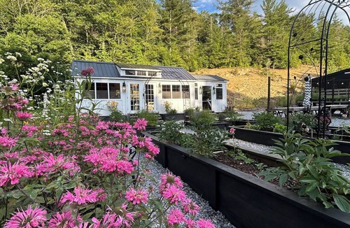 Newland Cabin | Storybook Forest Cottage with Loft Bedroom & Wellness Courtyard Access
