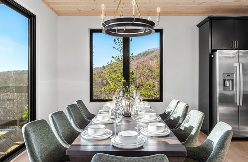 Pittman Center Cabin | Stunning View, Modern Cabin in Gatlinburg, Htd Indoor Pool, Hot Tub, Game Room!
