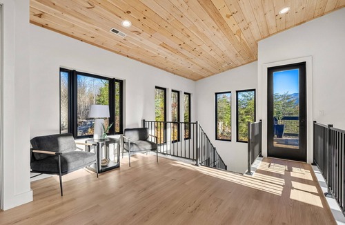 Pittman Center Cabin | Stunning View, Modern Cabin in Gatlinburg, Htd Indoor Pool, Hot Tub, Game Room!