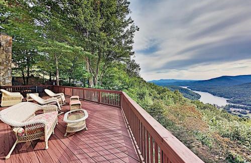 Lake Lure House | Sunset Retreat - Big Deck, Mountain & Lake Lure Views!
